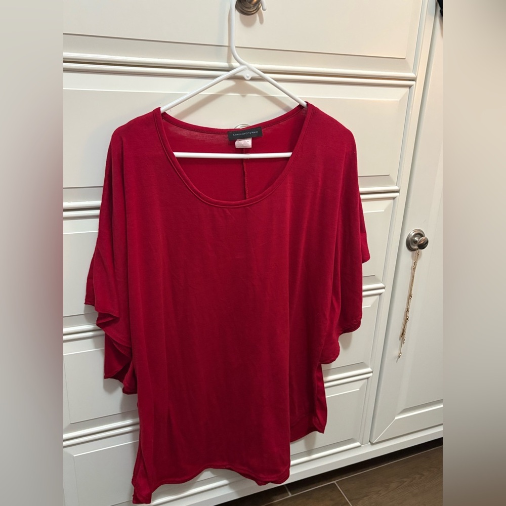 American City Wear Rich Red Blouse